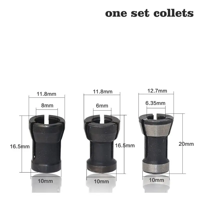 2021 New 3pcs/set 6mm 6.35mm 8mm Woodworking Router Bit Engraving Milling Cutter Chuck
2021 New 3pcs/set 6mm 6.35mm 8mm Woodworking Router Bit Engraving Milling Cutter Chuck