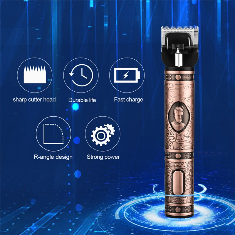 Barber Electric Haircut Ultra-Thin Blade Head 2 Speed Adjustable Beard Trimmer Carving Hair Clipper Men Cutting Machine
Barber Electric Haircut Ultra-Thin Blade Head 2 Speed Adjustable Beard Trimmer Carving Hair Clipper Men Cutting Machine