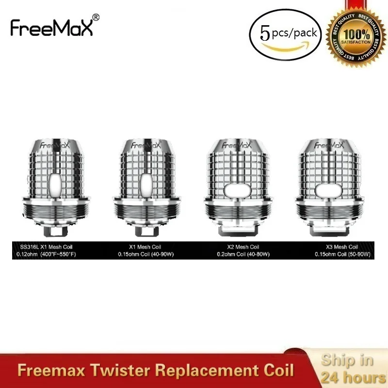 Сменная катушка Freemax Twister, 5 шт./лот, катушка S316L X1 X2 X3 Mesh TX1 NX2 TNX2 сетчатый атомайзер Core для испарителя Fireluke 2
Сменная катушка Freemax Twister, 5 шт./лот, катушка S316L X1 X2 X3 Mesh TX1 NX2 TNX2 сетчатый атомайзер Core для испарителя Fireluke 2