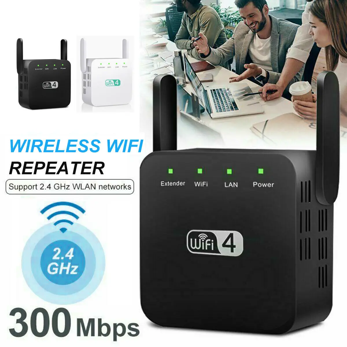 Black 2.4Ghz 300M Wireless AP Dual Band WiFi Repeater Extender Boost Internet Range Router Signal IEEE 802.11n/g/b For Windows
Black 2.4Ghz 300M Wireless AP Dual Band WiFi Repeater Extender Boost Internet Range Router Signal IEEE 802.11n/g/b For Windows