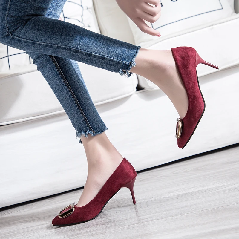 Fashion PU Leather High Heels Women Pumps Pointed Toe Shallow Mouth Woman Shoes Weeding Shoes Office Career Elegant Pumps
Fashion PU Leather High Heels Women Pumps Pointed Toe Shallow Mouth Woman Shoes Weeding Shoes Office Career Elegant Pumps