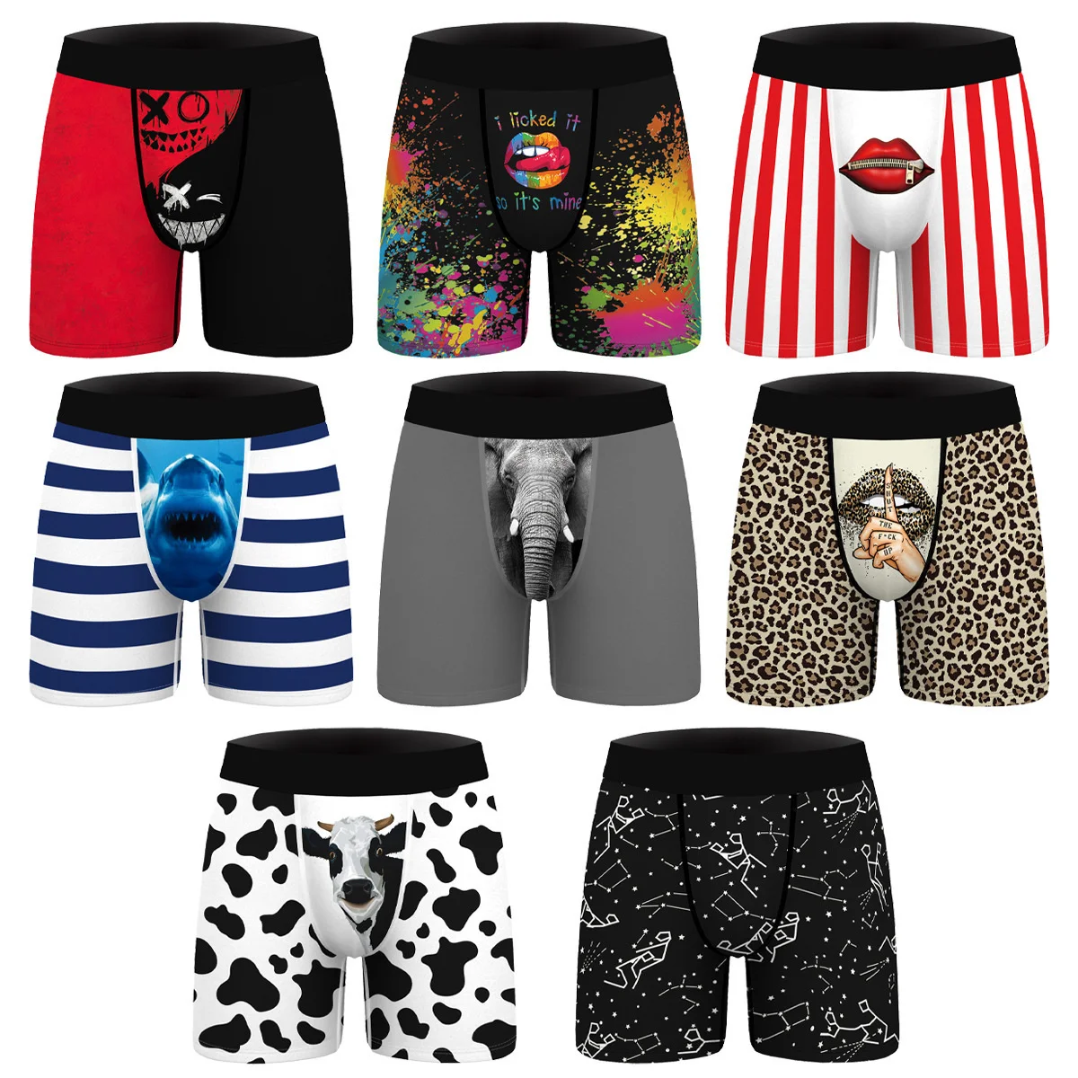 Men's Elastic Breathable Leggings 3D Printed Mens Pouch Boxers Panties Comfort Underwear Skin Friendly Funny Panty Intimates
Men's Elastic Breathable Leggings 3D Printed Mens Pouch Boxers Panties Comfort Underwear Skin Friendly Funny Panty Intimates