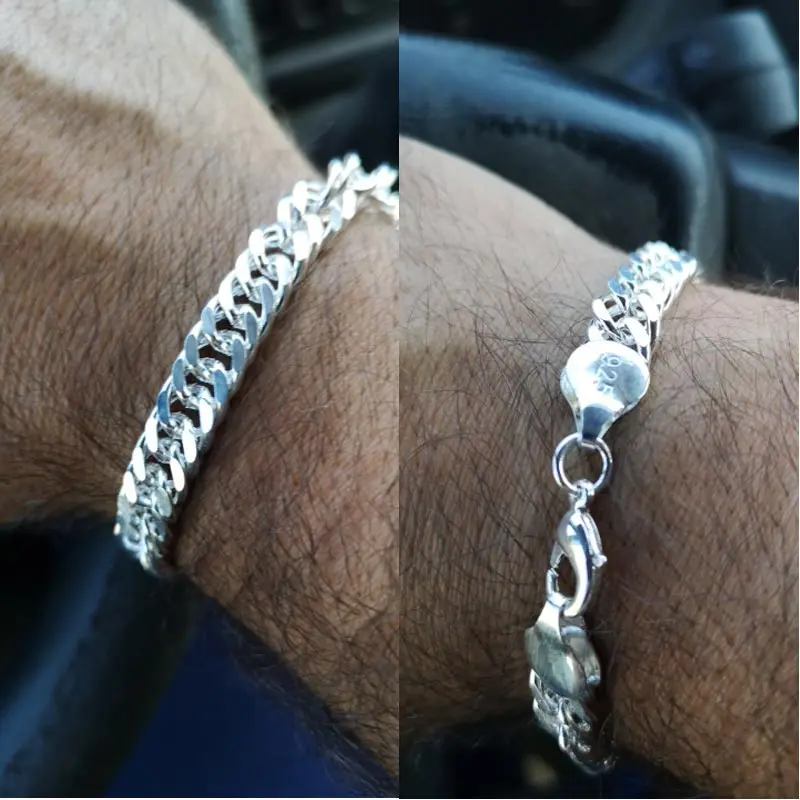 10mm Link Chains Bracelets Husband Gifts 925 Sterling Silver Women Chain Bracelet Fashion Men's Jewelry Handsome Men's Bracelet
10mm Link Chains Bracelets Husband Gifts 925 Sterling Silver Women Chain Bracelet Fashion Men's Jewelry Handsome Men's Bracelet