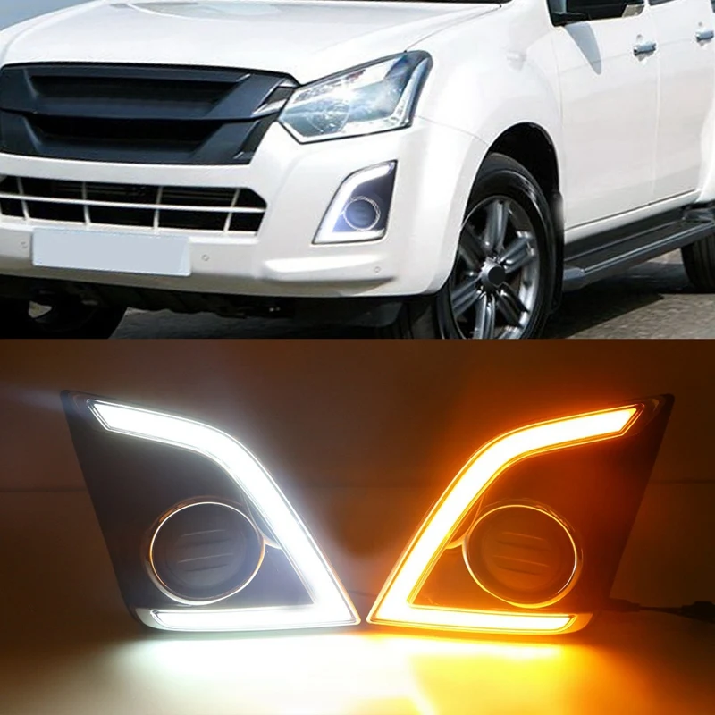 Для ISUZU D-MAX 2016 2017 светодиодный DRL Дневной светильник тумана светильник s фар дальнего света с сигнал поворота
Для ISUZU D-MAX 2016 2017 светодиодный DRL Дневной светильник тумана светильник s фар дальнего света с сигнал поворота