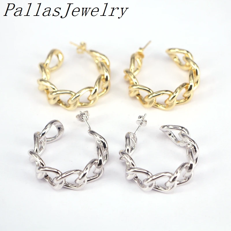 5Pairs Gold / Silver Color Jewelry Punk Link Chain Circle Stud Earrings Women New Geometric Trendy For Female
5Pairs Gold / Silver Color Jewelry Punk Link Chain Circle Stud Earrings Women New Geometric Trendy For Female