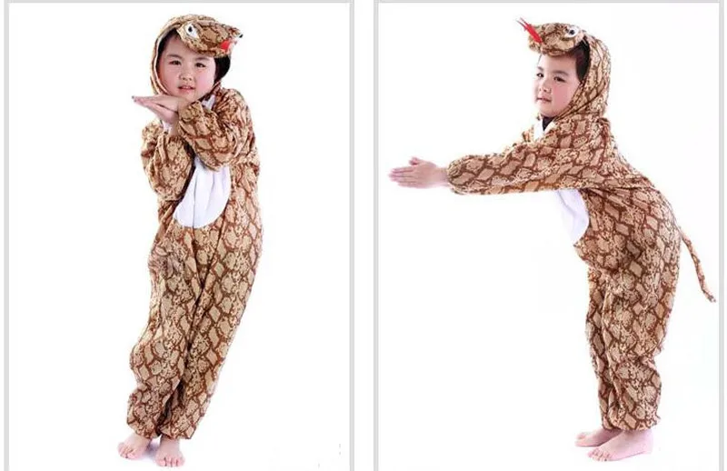 Детский костюм для взрослых с животными Змеиный питон Детская Пижама мультяшный