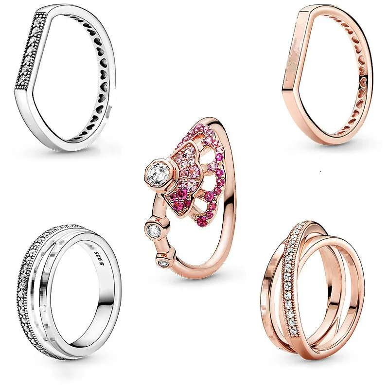 925 Sterling Silver Ring Rose Pink Fan With Crystal Ring For Women Wedding Party Gift fashion Jewelry
925 Sterling Silver Ring Rose Pink Fan With Crystal Ring For Women Wedding Party Gift fashion Jewelry
