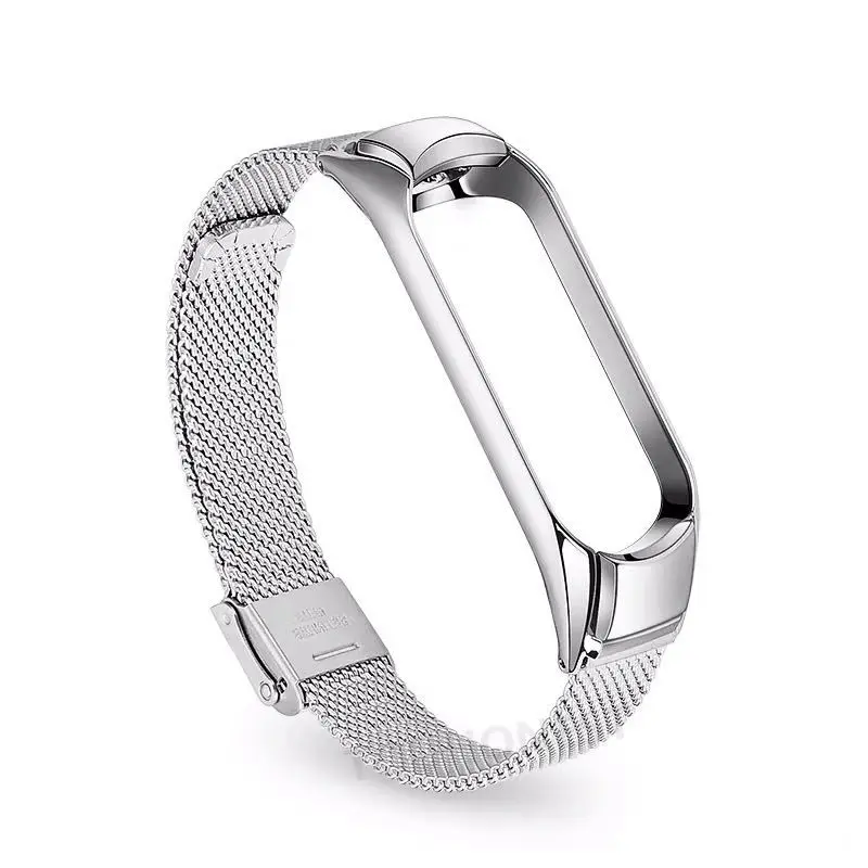For Xiaomi Mi Band 5 Metal Strap Stainless Steel band 4 6 Bracelet Replacement 3 Wristbands | Наручные часы