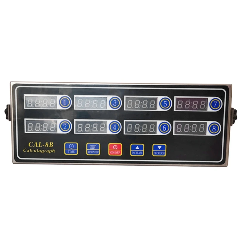 CAL-8B Portable Calculagraph, 8 Channel Digital Timer, Kitchen Cooking Timing LCD Display Clock Shaking Reminder
CAL-8B Portable Calculagraph, 8 Channel Digital Timer, Kitchen Cooking Timing LCD Display Clock Shaking Reminder