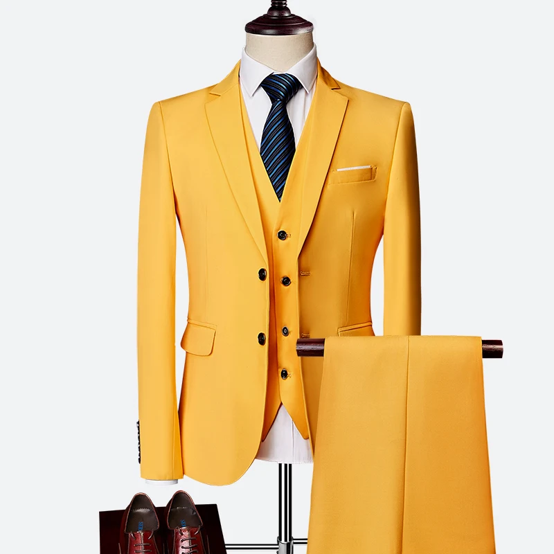 2021 Suit male spring and autumn high-end custom business blazers three-piece suit / Slim large size multi-color boutique sets
2021 Suit male spring and autumn high-end custom business blazers three-piece suit / Slim large size multi-color boutique sets