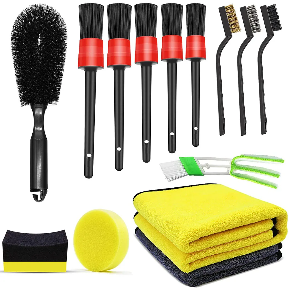 Detailing Brush Set Car Cleaning Brushes Power Scrubber Drill Brush For Leather Air Vents Wheel Rim Cleaning Dirt Clean Tools
Detailing Brush Set Car Cleaning Brushes Power Scrubber Drill Brush For Leather Air Vents Wheel Rim Cleaning Dirt Clean Tools