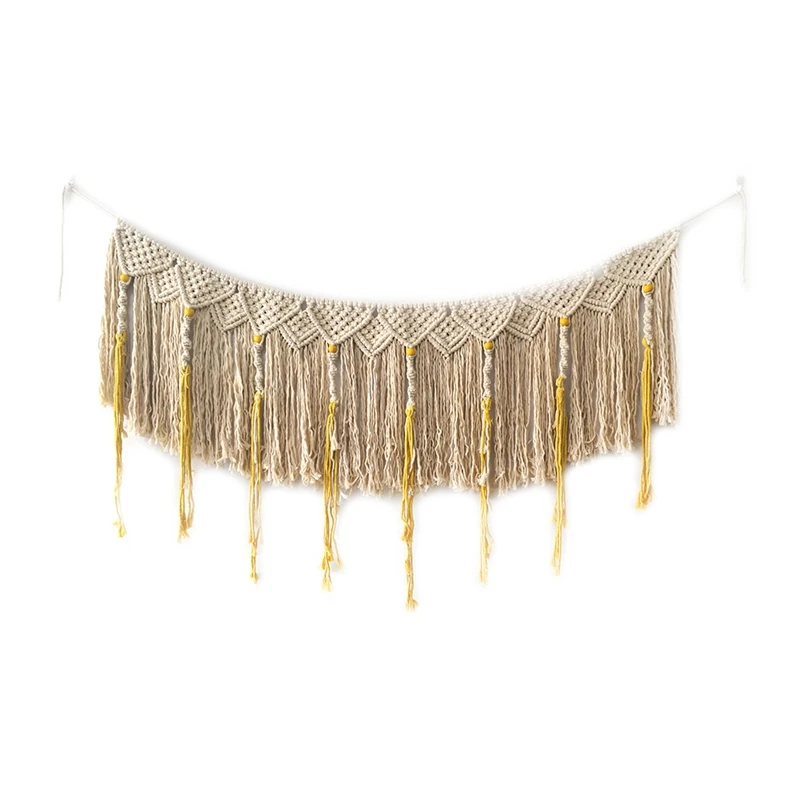 Macrame Wall Hanging, Handwoven Bohemian Cotton Rope Boho Tapestry For Wedding Backdrop Decorations Home Art Decor
Macrame Wall Hanging, Handwoven Bohemian Cotton Rope Boho Tapestry For Wedding Backdrop Decorations Home Art Decor