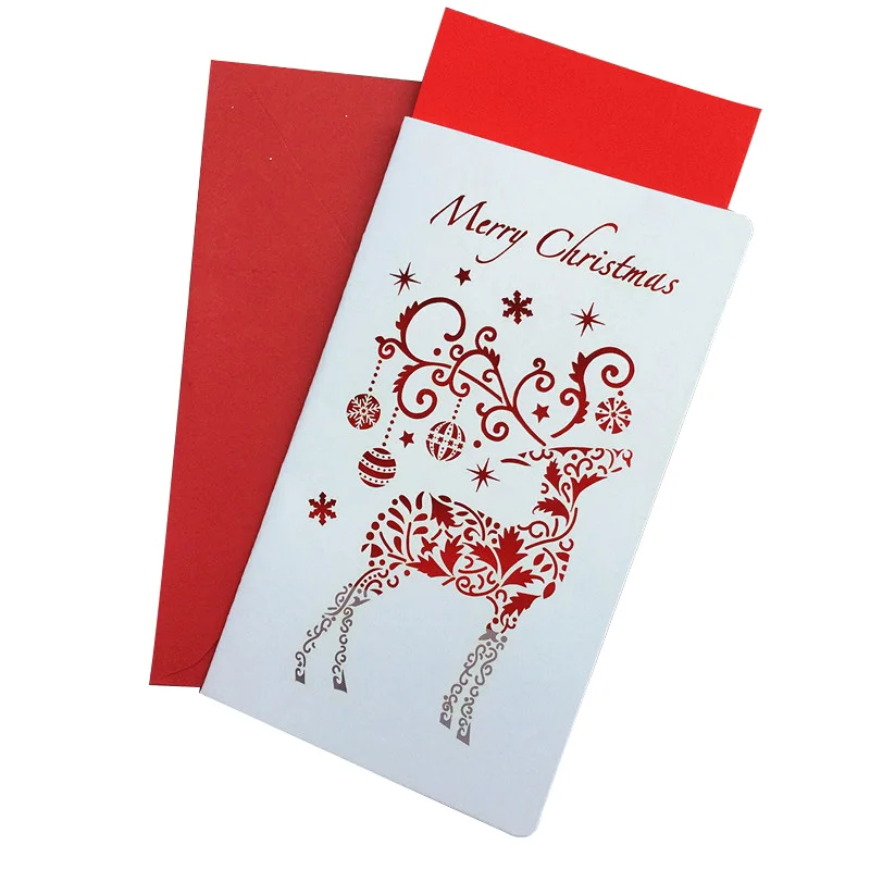 Christmas Hollow Card Three-Dimensional Carving Blessing Greeting Holder Card Half-Chinese Style Folding Gift Card With Envelope
Christmas Hollow Card Three-Dimensional Carving Blessing Greeting Holder Card Half-Chinese Style Folding Gift Card With Envelope