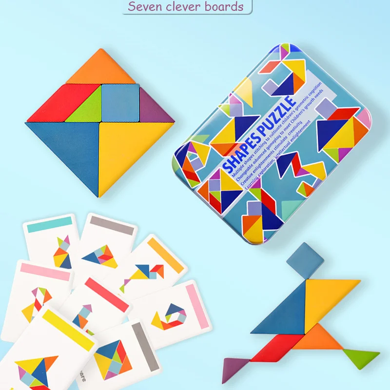 Baby Wooden Jigsaw Pattern Puzzle Colorful Tangram Toy Kids Montessori Early Education Toys for Children Learning Developing Toy
Baby Wooden Jigsaw Pattern Puzzle Colorful Tangram Toy Kids Montessori Early Education Toys for Children Learning Developing Toy