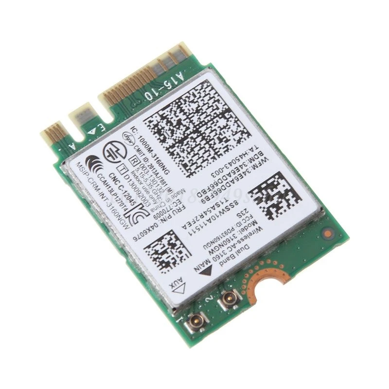 Плата чистой работы для Intel Dual Band Wireless-AC 3160 3160NGW 04X6034 04X6076 для Thinkpad Y40 Y50 E10-30 E455 E555 2,4 ГГц/5 ГГц
Плата чистой работы для Intel Dual Band Wireless-AC 3160 3160NGW 04X6034 04X6076 для Thinkpad Y40 Y50 E10-30 E455 E555 2,4 ГГц/5 ГГц