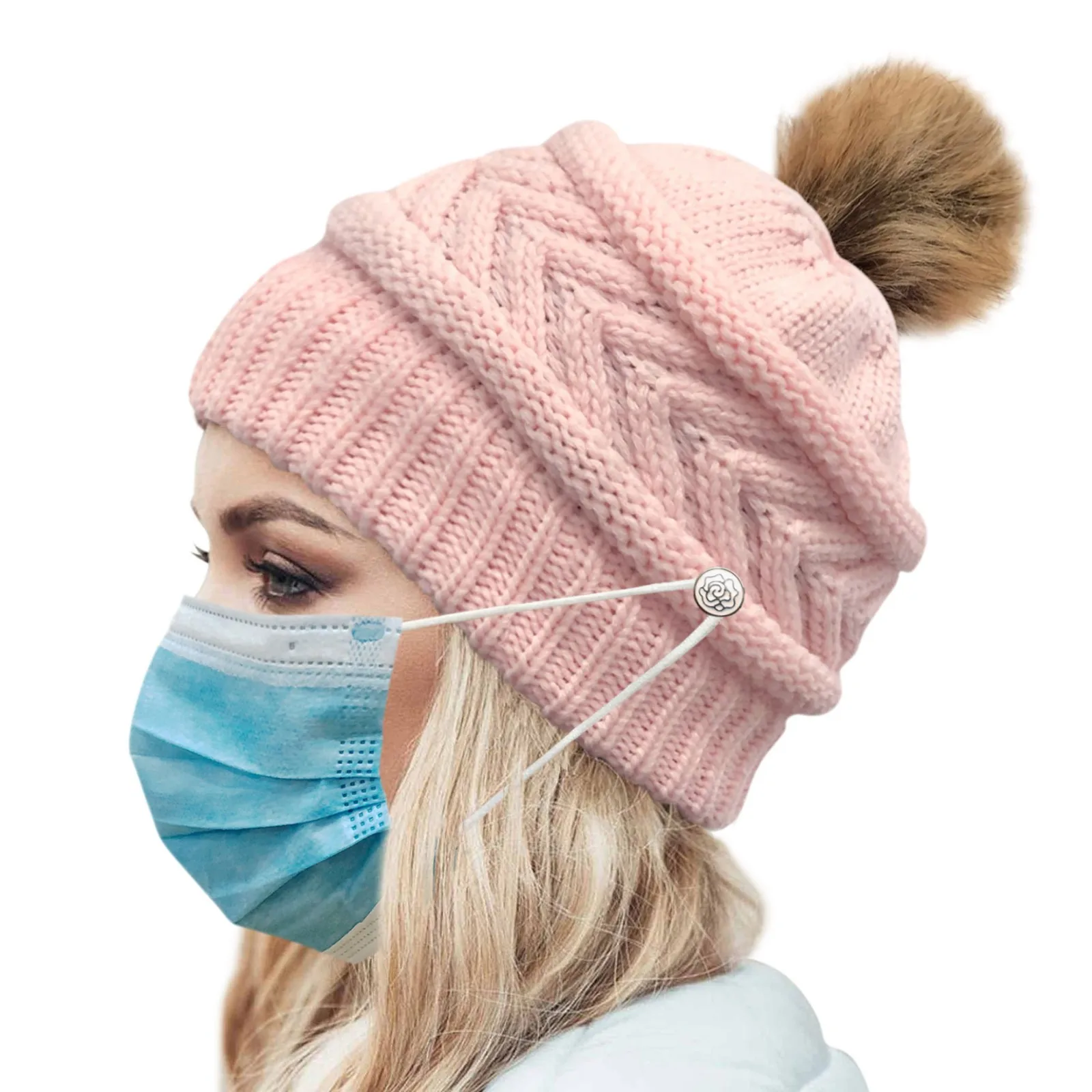 Outdoor Women Solid Crochet Peaked Cap Stitching Button Hats Plush Cap Knit Beanie Bomber Hats
Outdoor Women Solid Crochet Peaked Cap Stitching Button Hats Plush Cap Knit Beanie Bomber Hats