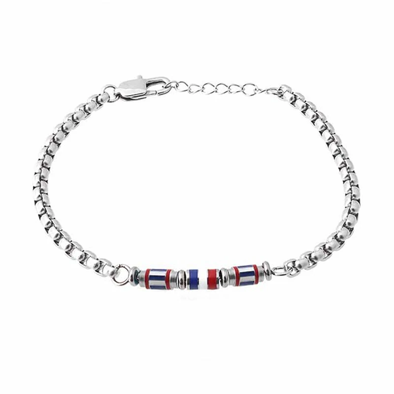 Runda Men’s Bracelet Stainless Steel Link Chain with Enamel Flag Pendant Adjustable Size 20-22cm Fashion Hand Jewelry for Women
Runda Men’s Bracelet Stainless Steel Link Chain with Enamel Flag Pendant Adjustable Size 20-22cm Fashion Hand Jewelry for Women