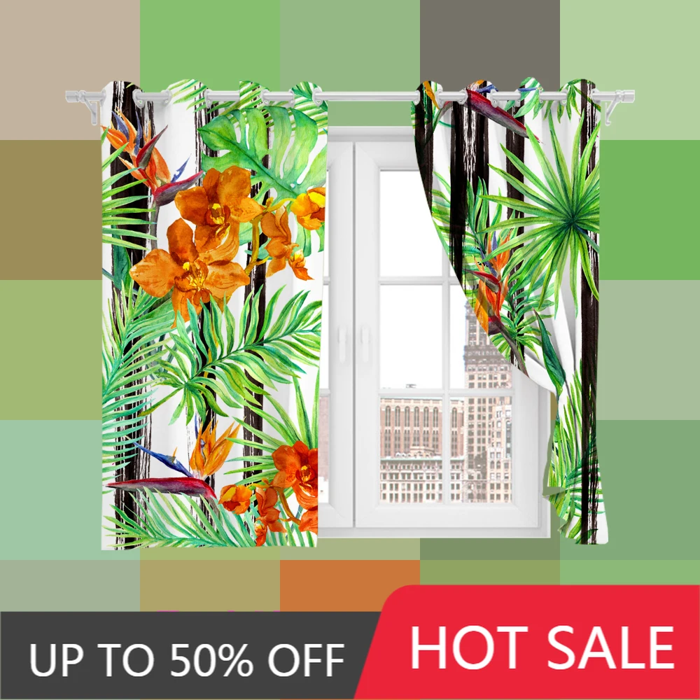 Full Shade Curtain Customized Tropical Plant Bedroom Living Room Princess Bay Window Punch Hook Blackout Curtain
Full Shade Curtain Customized Tropical Plant Bedroom Living Room Princess Bay Window Punch Hook Blackout Curtain