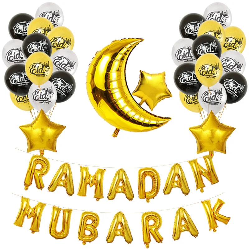 New Eid Mubarak Air Banner Balloons Ramadan Kareem Decoration Ramadan Mubarak Muslim Islamic Festival Party Diy Decorations
New Eid Mubarak Air Banner Balloons Ramadan Kareem Decoration Ramadan Mubarak Muslim Islamic Festival Party Diy Decorations