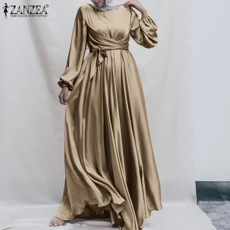 Women Muslim Dresses Islamic Clothing Casual Loose Dress Full Sleeve Morocco Abaya Hijab ZANZEA Kaftan Satin Robe Long Dresses
Women Muslim Dresses Islamic Clothing Casual Loose Dress Full Sleeve Morocco Abaya Hijab ZANZEA Kaftan Satin Robe Long Dresses