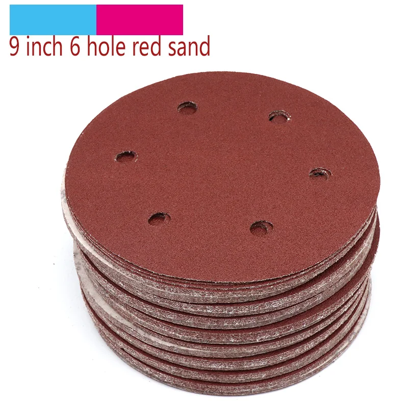 10PCS Cost-effective Red Aluminium Oxide 9inch 6 Holes 8 Holes diameter 225mm Sandpaper Drywall Abrasive Disk Sanding Disc 
10PCS Cost-effective Red Aluminium Oxide 9inch 6 Holes 8 Holes diameter 225mm Sandpaper Drywall Abrasive Disk Sanding Disc