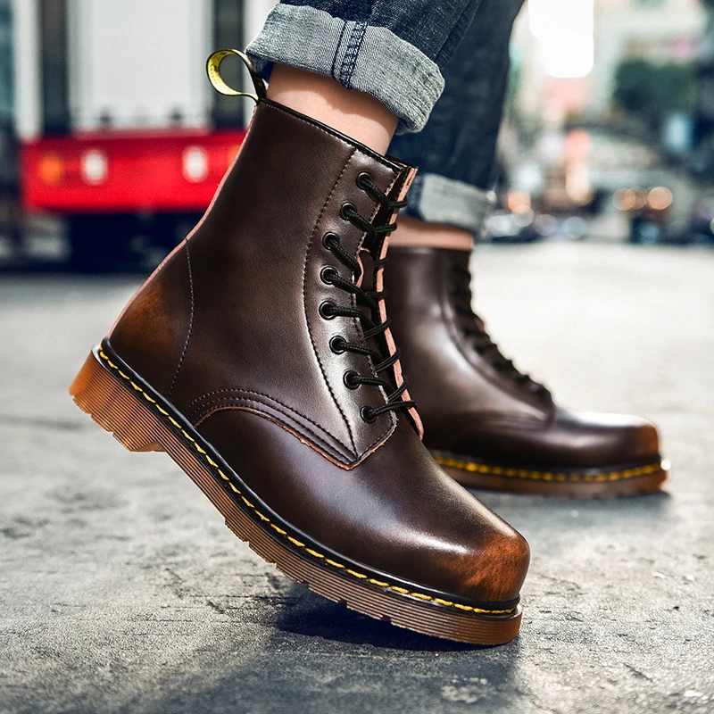 Men's High Top Men Shoes Leather Zapatillas Invierno Hombre Mens Casual Boots Black Winter Men's Loafers For Hot Sale
Men's High Top Men Shoes Leather Zapatillas Invierno Hombre Mens Casual Boots Black Winter Men's Loafers For Hot Sale