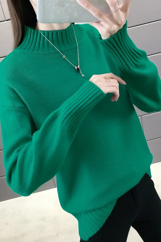 GOOHOJIO Women knitting sweater long sleeves Half turtleneck female Casual Solid fashion pullover Ladies winter bottoming shirts
GOOHOJIO Women knitting sweater long sleeves Half turtleneck female Casual Solid fashion pullover Ladies winter bottoming shirts