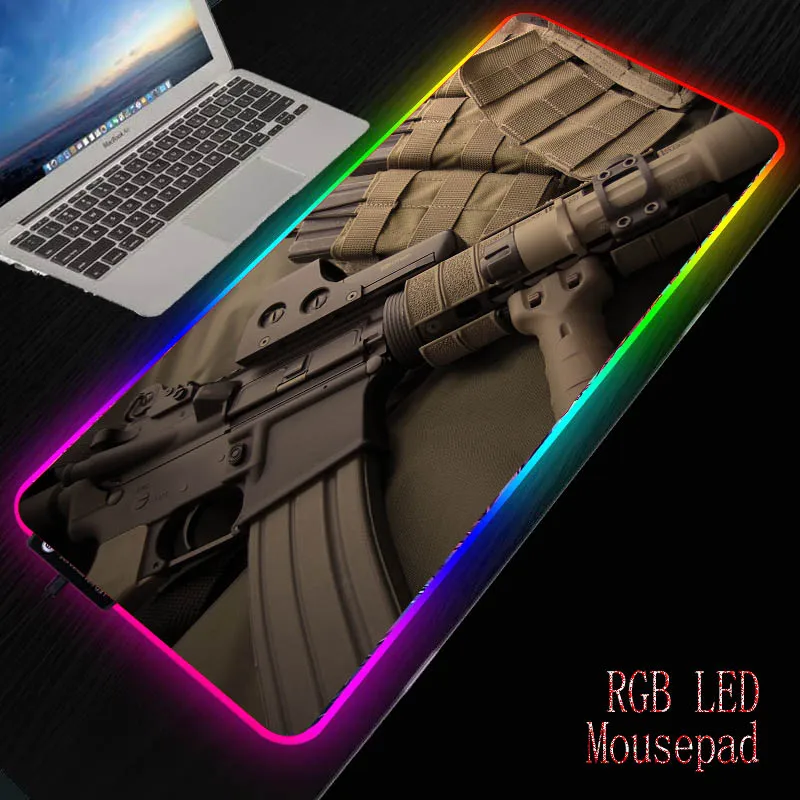 Mairuige Gun Mousepad Computer Mouse Mat Large LED Prefessional Gaming Mousepad Night RGB USB Wired Lighting Desk Mat for CSGO
Mairuige Gun Mousepad Computer Mouse Mat Large LED Prefessional Gaming Mousepad Night RGB USB Wired Lighting Desk Mat for CSGO