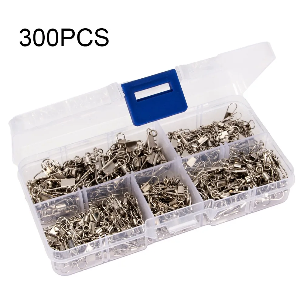 300Pcs Fishing Barrel Rolling Swivel With Interlock Snap Connectors Fish Line Connector Pin Fishing Swivel Snap Tackle Pesca
300Pcs Fishing Barrel Rolling Swivel With Interlock Snap Connectors Fish Line Connector Pin Fishing Swivel Snap Tackle Pesca