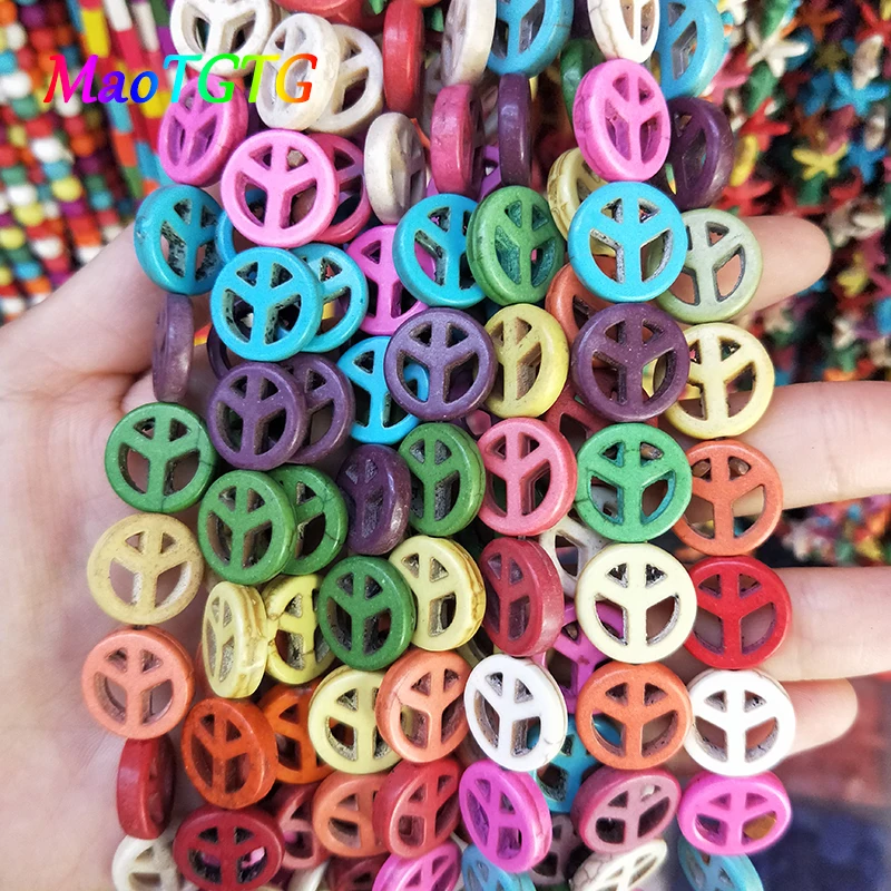 Colorful Peace Symbol Turquoises Beads For Jewelry Making Bracelet Necklace 4X15/4x20mm Pick Size Turquoises Beads Wholesale 
Colorful Peace Symbol Turquoises Beads For Jewelry Making Bracelet Necklace 4X15/4x20mm Pick Size Turquoises Beads Wholesale