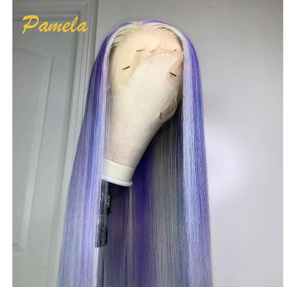 Purple Colored Hair Straight Highlight Hair For Black Women Transparent Lace Front Wigs Pre Plucked With Baby Hair 150% Density
Purple Colored Hair Straight Highlight Hair For Black Women Transparent Lace Front Wigs Pre Plucked With Baby Hair 150% Density