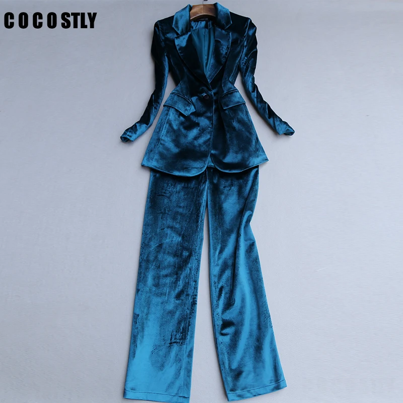 Женский бархатный пиджак и брюки, комплект из двух предметов, модный тонкий золотистый бархатный пиджак и брюки с широкими штанинами, костю...
Женский бархатный пиджак и брюки, комплект из двух предметов, модный тонкий золотистый бархатный пиджак и брюки с широкими штанинами, костю...
