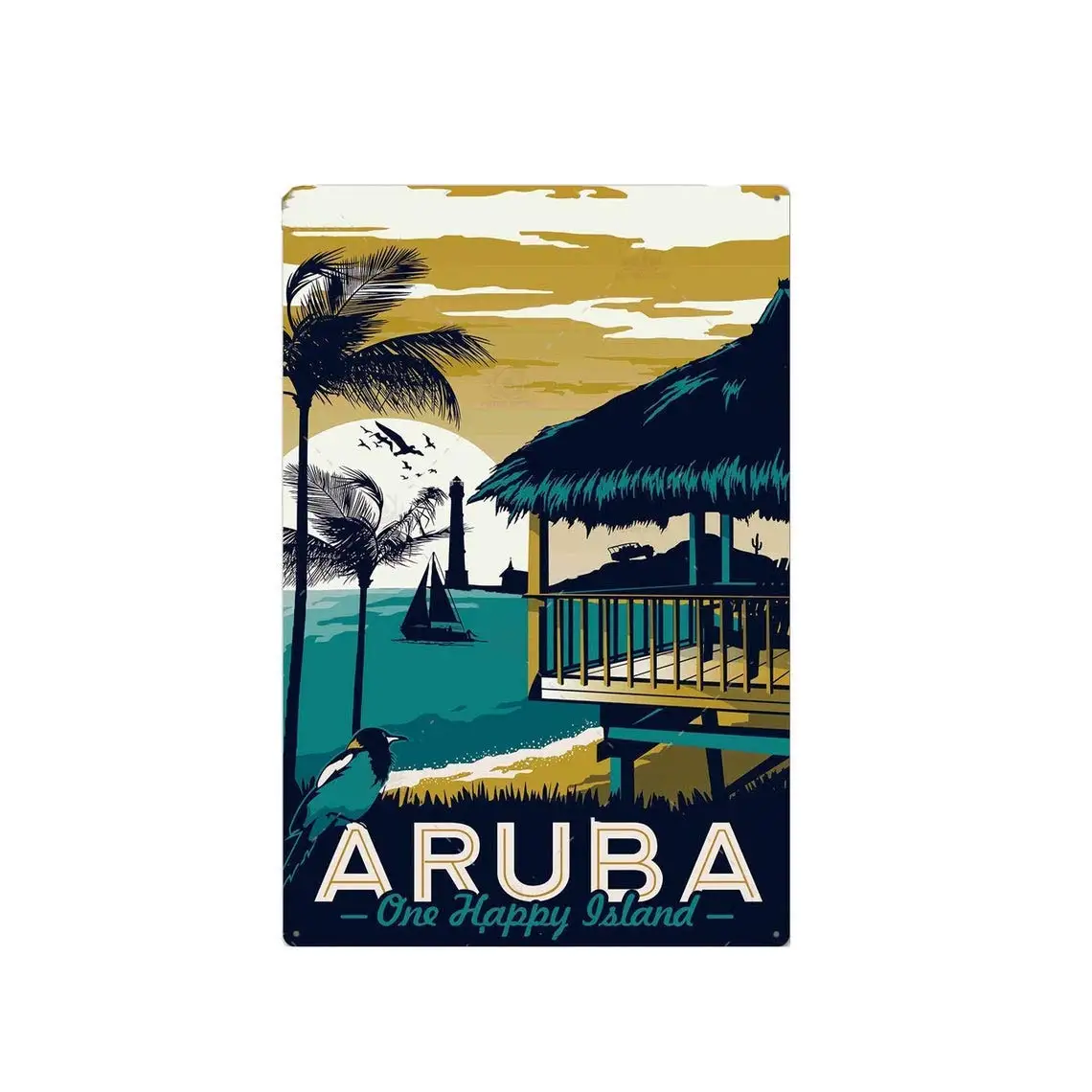 WANLN Aruba One Happy Island Metal Tin Sign Home Garage Bar Supplies Lightweight and Interesting Outdoor Decoration 12 X 8 Inch
WANLN Aruba One Happy Island Metal Tin Sign Home Garage Bar Supplies Lightweight and Interesting Outdoor Decoration 12 X 8 Inch