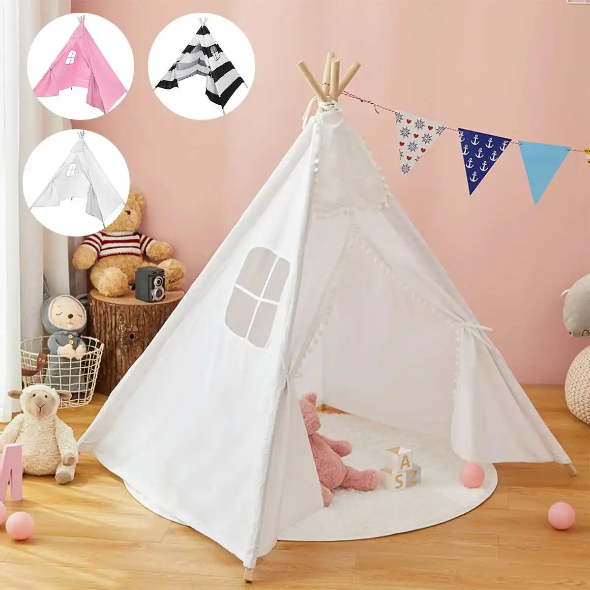 1.6M Children's India Tent Kids Teepee Tents Portable Tipi Infantil Playhouse Baby Canvas Tents Decoration Carpet
1.6M Children's India Tent Kids Teepee Tents Portable Tipi Infantil Playhouse Baby Canvas Tents Decoration Carpet