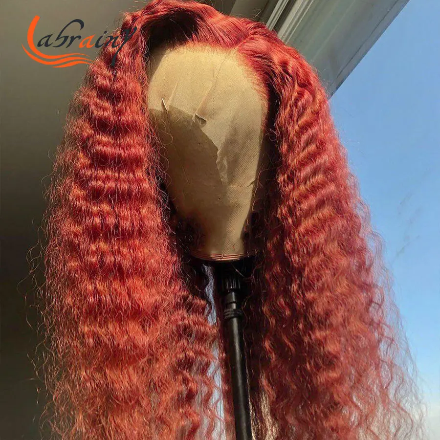 Red Colored Deep Wave 13X6 HD Lace Frontal Human Hair Wigs Burgundy Lace Front Nature Hairline 99j Curly Wig For Full Women
Red Colored Deep Wave 13X6 HD Lace Frontal Human Hair Wigs Burgundy Lace Front Nature Hairline 99j Curly Wig For Full Women