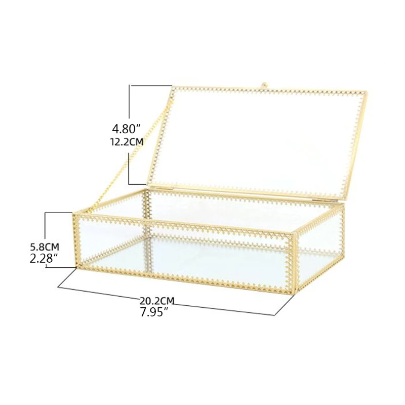 Ornate Gold Brass Vintage Glass Jewelry Box Lace Edged- Rectangle Geometric Jewelry Display Organizer Keepsake Box Case Box
Ornate Gold Brass Vintage Glass Jewelry Box Lace Edged- Rectangle Geometric Jewelry Display Organizer Keepsake Box Case Box