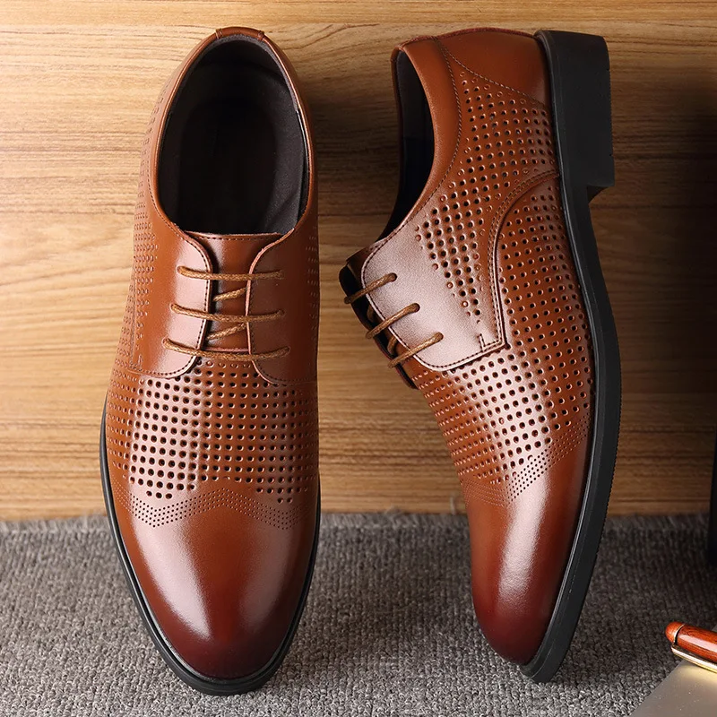 2021 Summer New Men's Business Leather Hollow Sandals Hole Shoes Fashion Breathable Leather Shoes High-end Men's Shoes
2021 Summer New Men's Business Leather Hollow Sandals Hole Shoes Fashion Breathable Leather Shoes High-end Men's Shoes