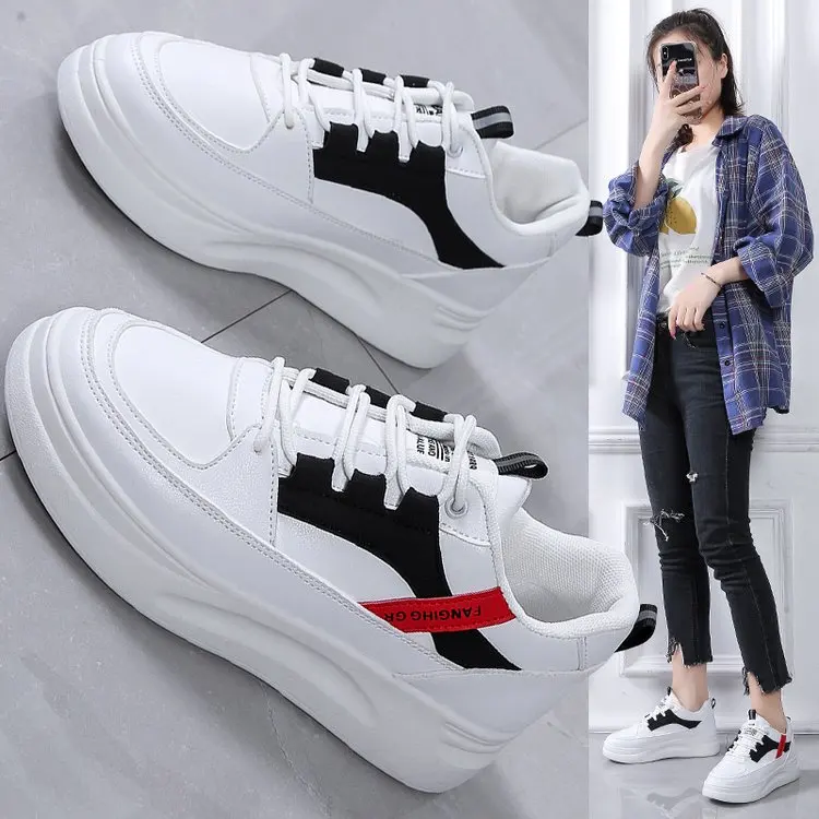 NEW Spring/Autumn Women's Sneakers Ladies All-match Breathable Outdoor PU Leather Lace Up Casual Shoe Female Vulcanized Shoes 
NEW Spring/Autumn Women's Sneakers Ladies All-match Breathable Outdoor PU Leather Lace Up Casual Shoe Female Vulcanized Shoes