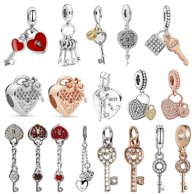DIY Love Key Pendant Fit Original Pan Charms Bracelet Women Good Lucky Lock Heart Beads for Jewelry Making Girl Best Friend Gift
DIY Love Key Pendant Fit Original Pan Charms Bracelet Women Good Lucky Lock Heart Beads for Jewelry Making Girl Best Friend Gift