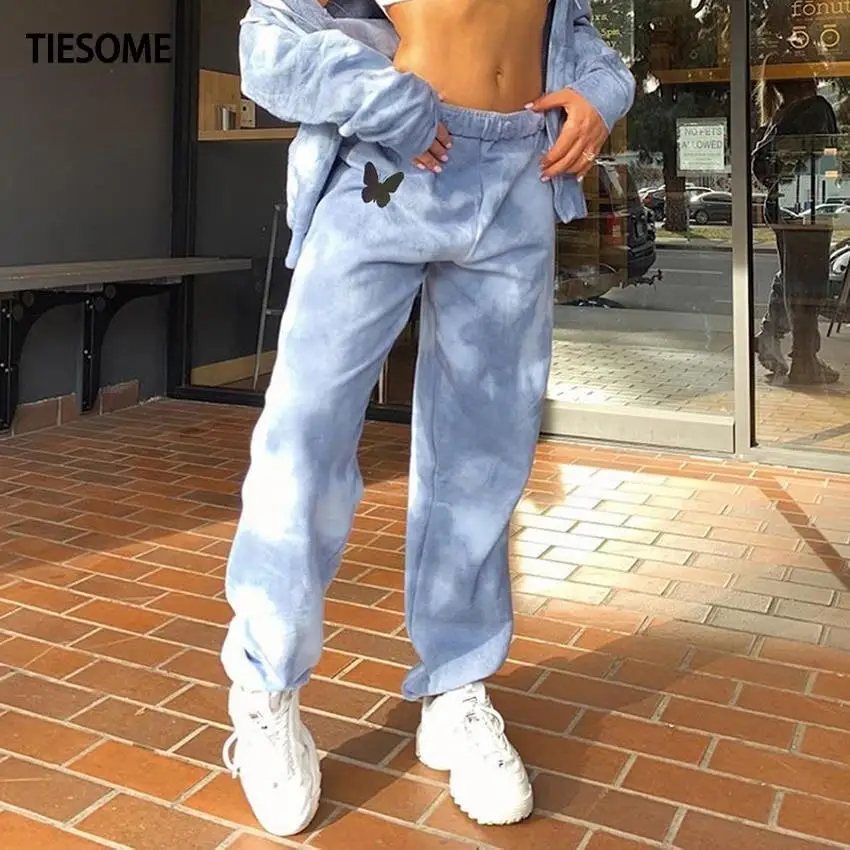 TIESOME 2020 Tie dye Elastic Waist Pocket Trousers Butterfly Embroidery Sweatpants Women Pants Autumn Clothing Female Bottom
TIESOME 2020 Tie dye Elastic Waist Pocket Trousers Butterfly Embroidery Sweatpants Women Pants Autumn Clothing Female Bottom