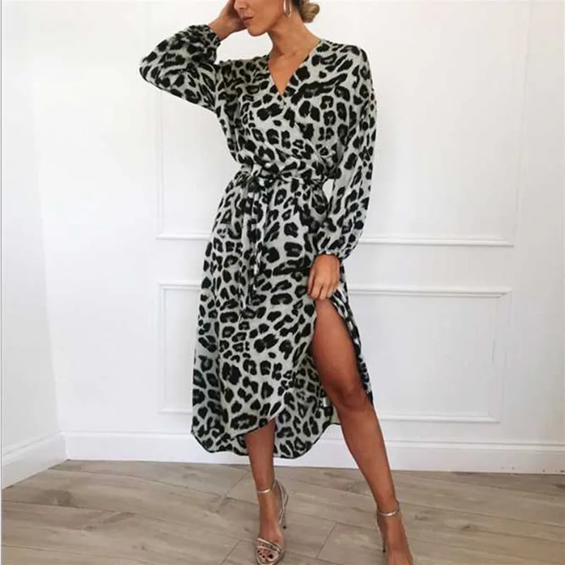 Leopard Dress 2021 Women Chiffon Long Beach Dress Loose Long Sleeve Deep V-neck A-line Sexy Party Dress Vestidos de fiesta 
Leopard Dress 2021 Women Chiffon Long Beach Dress Loose Long Sleeve Deep V-neck A-line Sexy Party Dress Vestidos de fiesta