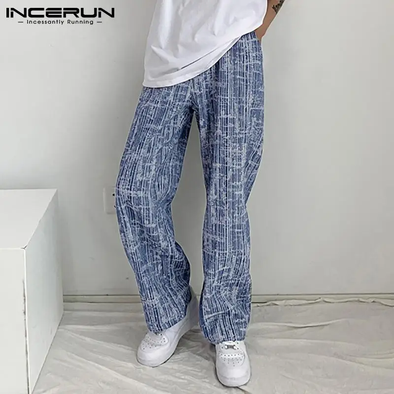 2021 Men Casual Pants Joggers Printed Elastic Waist Pockets Leisure Trousers Streetwear Loose Fashion Pantalones Hombre INCERUN
2021 Men Casual Pants Joggers Printed Elastic Waist Pockets Leisure Trousers Streetwear Loose Fashion Pantalones Hombre INCERUN
