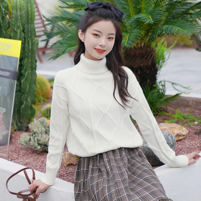 Silk Khaki 2020 New Winter Clothes Idle Style Cable-Knit Sweater Female Loose High Collar Base Top Long-Sleeve Sweater
Silk Khaki 2020 New Winter Clothes Idle Style Cable-Knit Sweater Female Loose High Collar Base Top Long-Sleeve Sweater