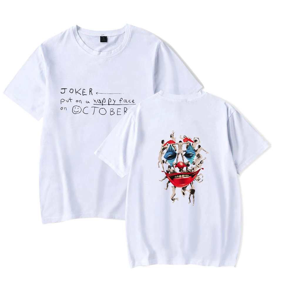Joker/новый стиль; Футболка с принтом; Harajuku; Модная удобная мужская футболка; Уличная одежда; Модные футболки
Joker/новый стиль; Футболка с принтом; Harajuku; Модная удобная мужская футболка; Уличная одежда; Модные футболки