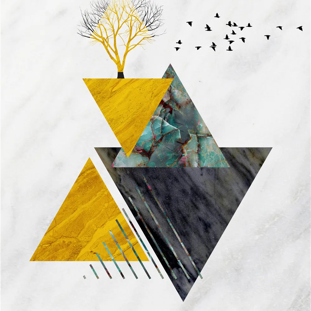 Geometric Triangle Tree Painting Core Deer Plant Poster Printing Animal Combination Mural Living Room Decoration Canvas Wall Art
Geometric Triangle Tree Painting Core Deer Plant Poster Printing Animal Combination Mural Living Room Decoration Canvas Wall Art