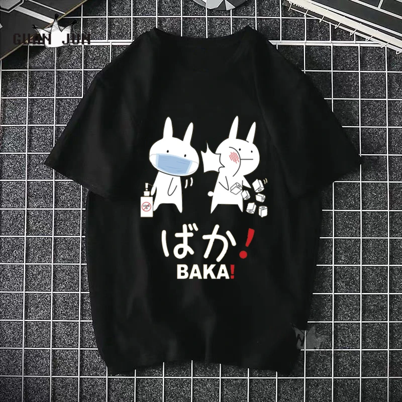 Футболка мужская с аниме Baka Rabbit Slap, хлопковая черная футболка в японском стиле Харадзюку, Повседневная забавная уличная одежда в стиле унис...
Футболка мужская с аниме Baka Rabbit Slap, хлопковая черная футболка в японском стиле Харадзюку, Повседневная забавная уличная одежда в стиле унис...