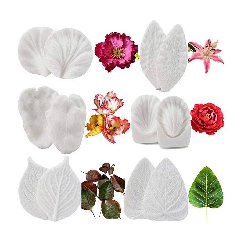 6Pc/Set Sugarcraft Cake Petal Texture Silicone Mold Rose Lily Pastry Moulds Baking Cake Decorating Fondant Tools
6Pc/Set Sugarcraft Cake Petal Texture Silicone Mold Rose Lily Pastry Moulds Baking Cake Decorating Fondant Tools