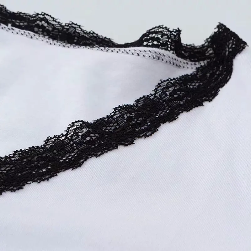 Basic Lace Patchwork T Shirt Women Sexy Slim Women T-shirt Vintage Knitted Shirt Harajuku Tee Summer Tops
Basic Lace Patchwork T Shirt Women Sexy Slim Women T-shirt Vintage Knitted Shirt Harajuku Tee Summer Tops