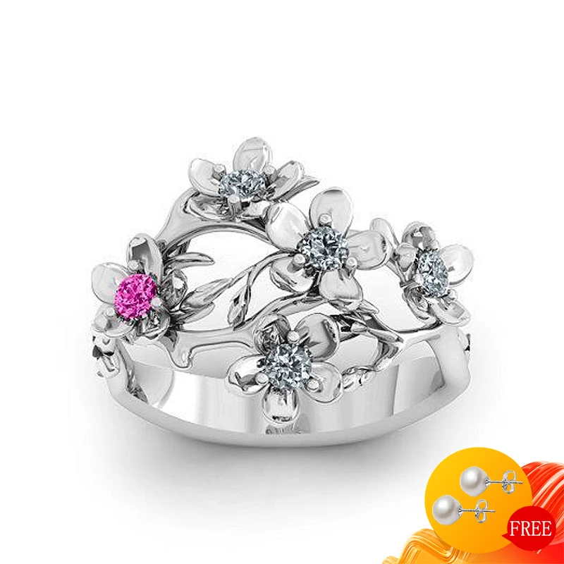 Fashion Rings Silver 925 Jewelry with Zircon Gemstone Flower Shape Finger Ring Accessories for Women Wedding Engagement Gift
Fashion Rings Silver 925 Jewelry with Zircon Gemstone Flower Shape Finger Ring Accessories for Women Wedding Engagement Gift
