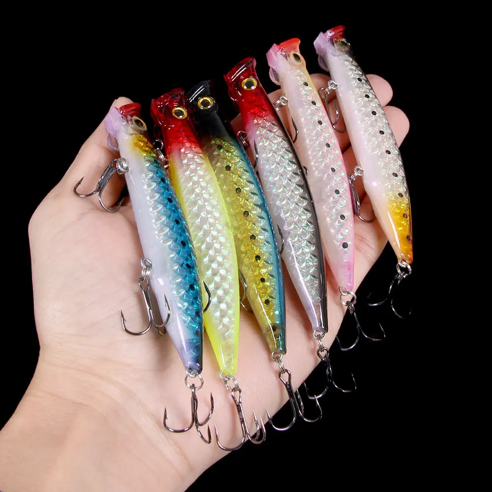 6pcs 11cm 13g popper fishing lure topwater isca artificial pesca carp fishing bait swimbait fishing tackle
6pcs 11cm 13g popper fishing lure topwater isca artificial pesca carp fishing bait swimbait fishing tackle
